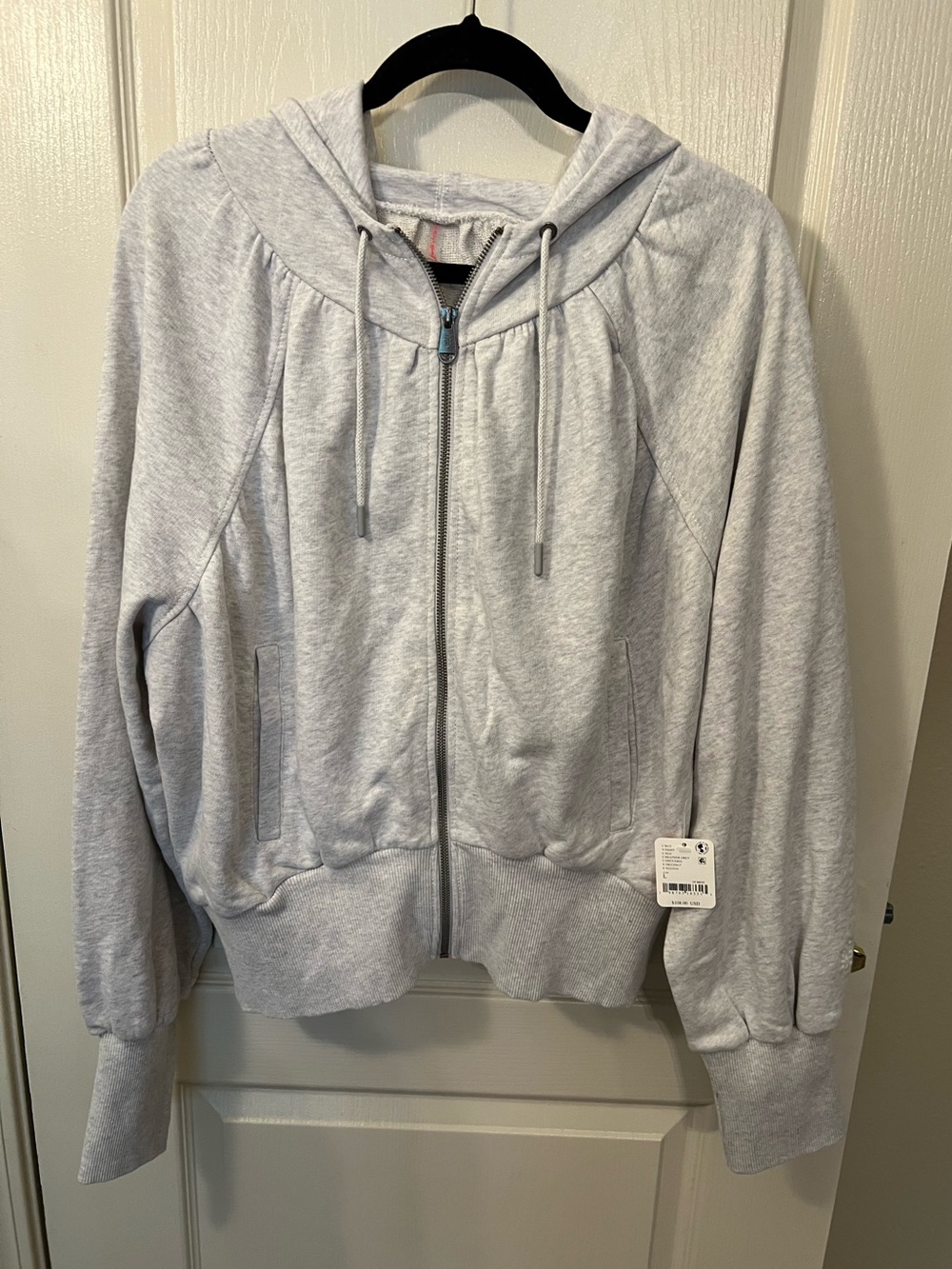 FP Movement Hoodie Full-Zip In Heather Grey NWT Size L
